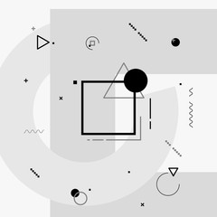Poster - motion graphics elements. vector illustration background. geometric figures