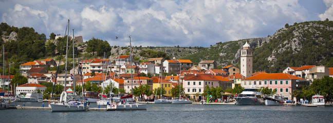 Canvas Print - Skradin is a small historic town in Croatia