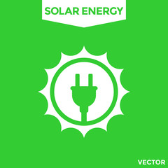 Poster - Solar energy vector icon