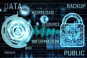Aufkleber - cyberspace protection concept