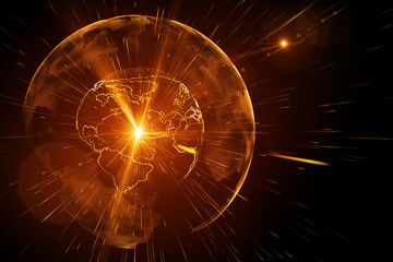 Poster - Digital globe wallpaper