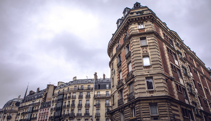 Wall Mural - Traditional architecture of residential buildings. Paris - France.