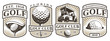 Set of vintage golf emblems