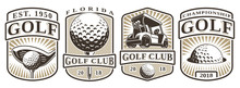 Set Of Vintage Golf Emblems