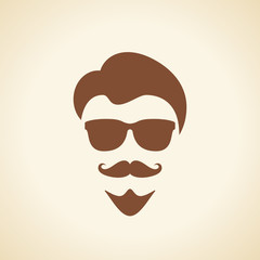 Wall Mural - Cool man face illustration