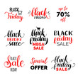 © vladayoung - Vector handwritten Black Friday calligraphy set of Mega Sale etc. Lettering collection for discount cards or ad posters.
