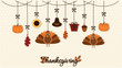 Thanksgiving card or background. vector illustration.
