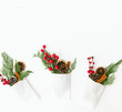 © victoria - Christmas decorations over white background