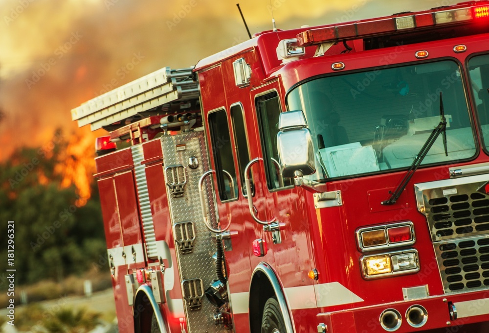 Fotografie, Obraz Firefighting Operations Truck