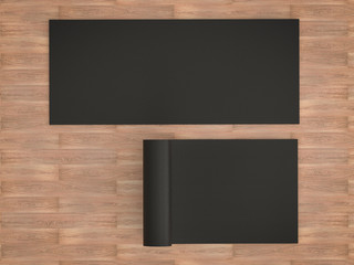 black yoga mat