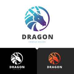 Wall Mural - Dragon Logo Template.