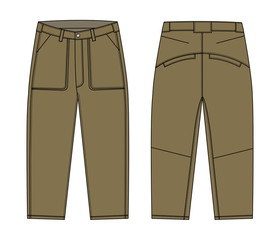 Illustration of men's cargo pants