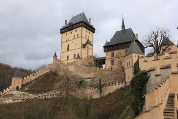 Canvas Print - picturesque Karlstejn castle, Czech Republic 