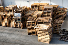 Stacked Wooden Pallets