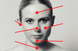 © grufnar - female face with red lines marking the main areas