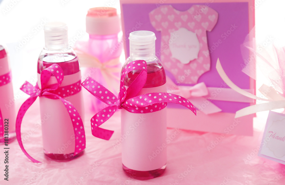 Baby shower favors on table