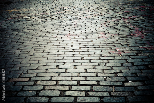 Fotomural Old New York City cobblestone street texture