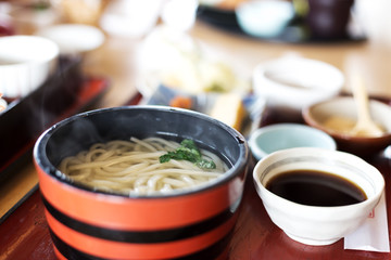 Wall Mural - tasty japanese food on table