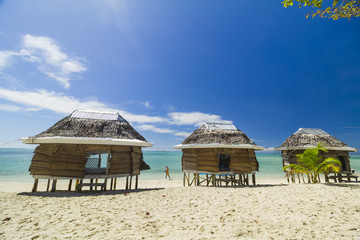 samoa fale bungalow on the beach 