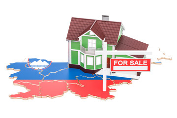 Poster - Property for sale and rent in Slovenia concept, 3D rendering