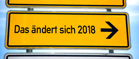 Sticker - Das ändert sich 2018