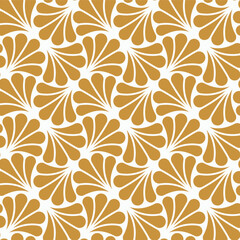 Wall Mural - vector floral art nouveau seamless pattern. geometric decorative leaves texture. retro stylish backg