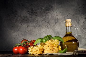 Composition of healthy ingredients fo cooking meal