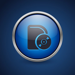 Poster - Push Button - Dark Blue Web Icon