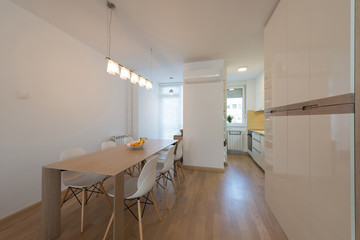 Kitchen and dining room interior