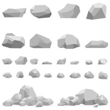 Stones, Large And Small Stones, A Set Of Stones.