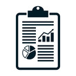 The business report icon. Audit and analysis, document. flat design vector