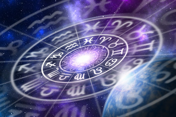 astrological zodiac signs inside of horoscope circle