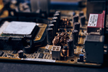 Poster - Microchips, computer parts, kit, technology, electronics, electrician