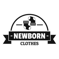 Canvas Print - Newborn clothes logo, simple black style