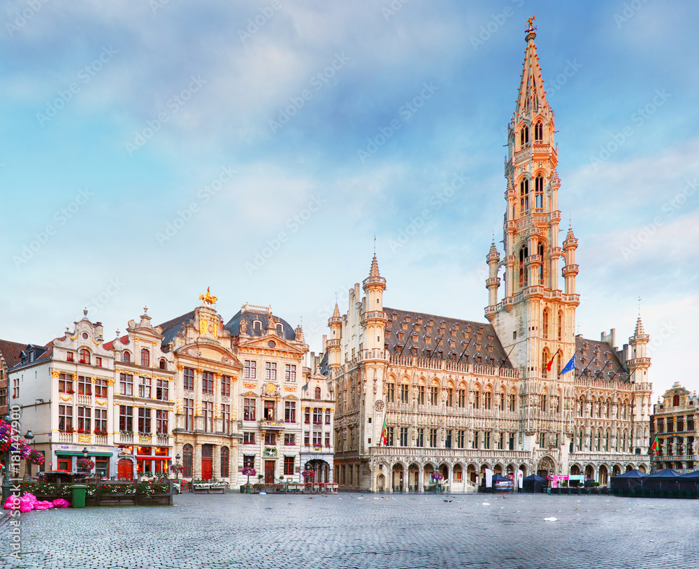 Obraz na płótnie Grand Place in Brussels, Belgium w salonie