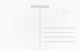 Fototapeta  - Travel card design. Vector white postcard illustration