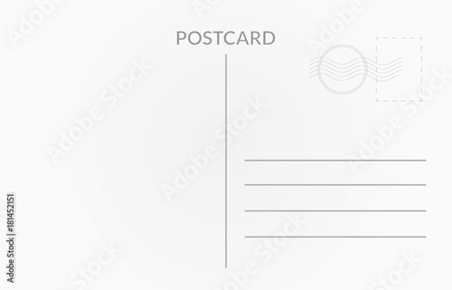 Fotografía Travel card design. Vector white postcard illustration