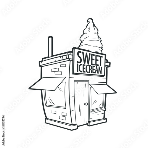 news cartoon net: Cartoon Ice Cream Shop Drawing