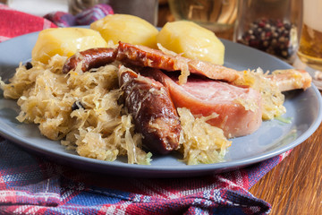 Canvas Print - Choucroute garnie. Alsatian sauerkraut