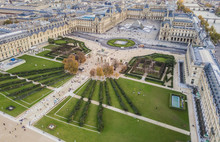 Aerial View Of Louvre Museum, Paris, France