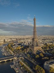 Wall Mural - Cityscape of Paris. Aerial view of Eiffel tower