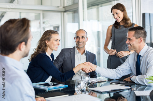 Cuadros en Lienzo Business deal with handshake