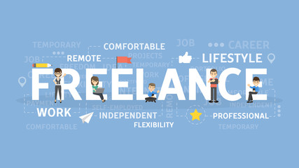 Poster - freelance concept illustration.