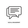 Social engagement vector icon