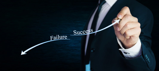 Wall Mural - Failure and success concept