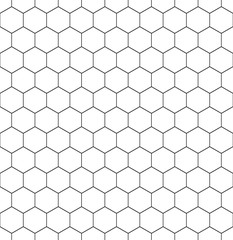 Poster - Abstract vector seamless pattern with honeycombs. Flat illustration of wasps. Color image with geometric figures. Hipster filing. Cute and beautiful honey print. Multipurpose background.