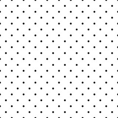 Poster - Abstract vector seamless pattern with dots on white background. Flat illustration of circles. Color image with geometric figures. Hipster filing. Beautiful composition. Cute print.