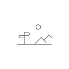 Poster - Mountain Sign Icon Line. Web element. Premium quality graphic design. Signs symbols collection, simple icon for websites, web design, mobile app, info graphics