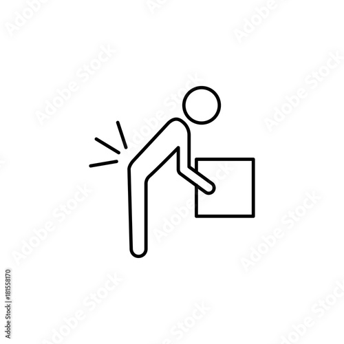 Person Lifting A Heavy Object Line Icon Insurance Outline Icon Buy This Stock Vector And Explore Similar Vectors At Adobe Stock Adobe Stock