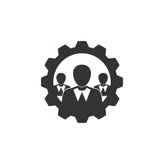 Poster - collaborative people design icon. Business, human resource sign. Looking for talent. Search man vector icon. Job search icon